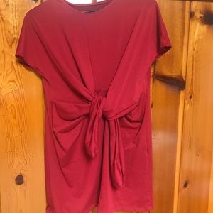 Red T-shirt dress